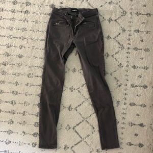 Express grey skinny jeans. High waisted.